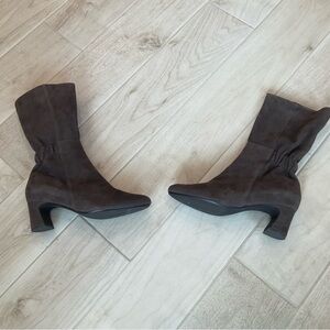 Vaneli Chocolate Heeled Boots